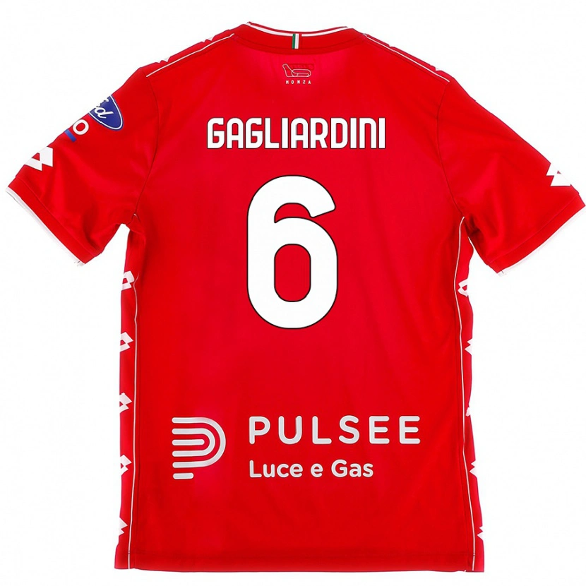 Danxen Kinder Roberto Gagliardini #6 Rot Weiß Heimtrikot Trikot 2024/25 T-Shirt Schweiz