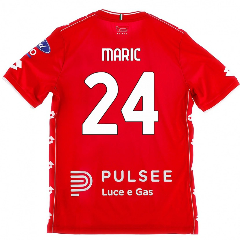 Danxen Kinder Mirko Maric #24 Rot Weiß Heimtrikot Trikot 2024/25 T-Shirt Schweiz