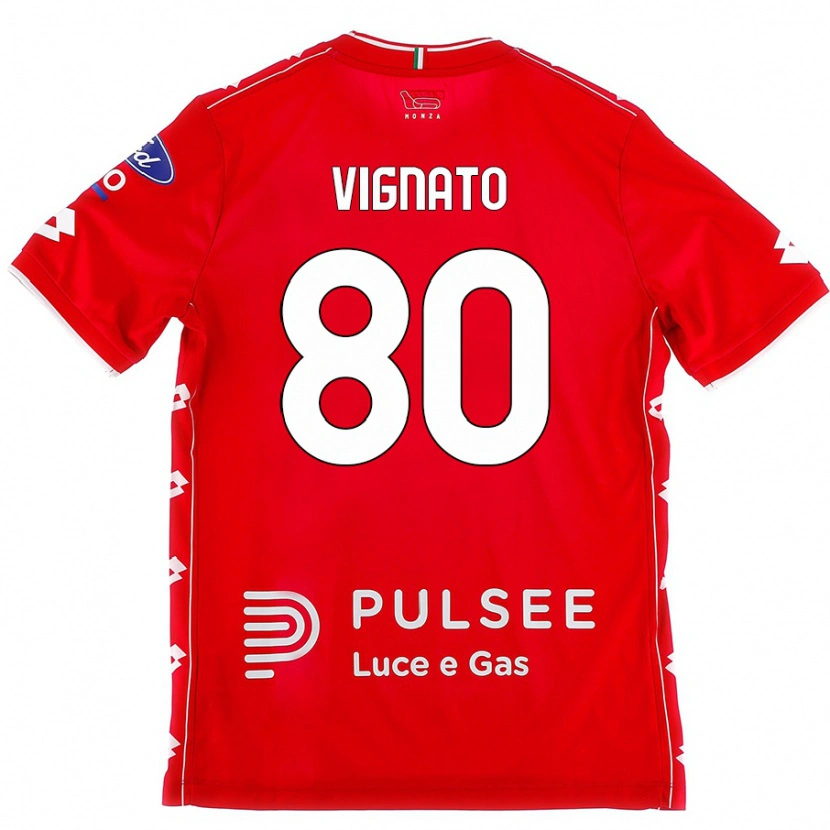 Danxen Kinder Samuele Vignato #80 Rot Weiß Heimtrikot Trikot 2024/25 T-Shirt Schweiz