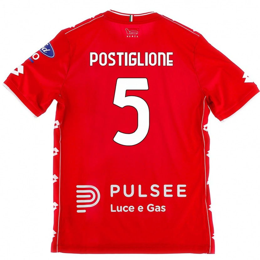 Danxen Kinder Nicolò Postiglione #5 Rot Weiß Heimtrikot Trikot 2024/25 T-Shirt Schweiz