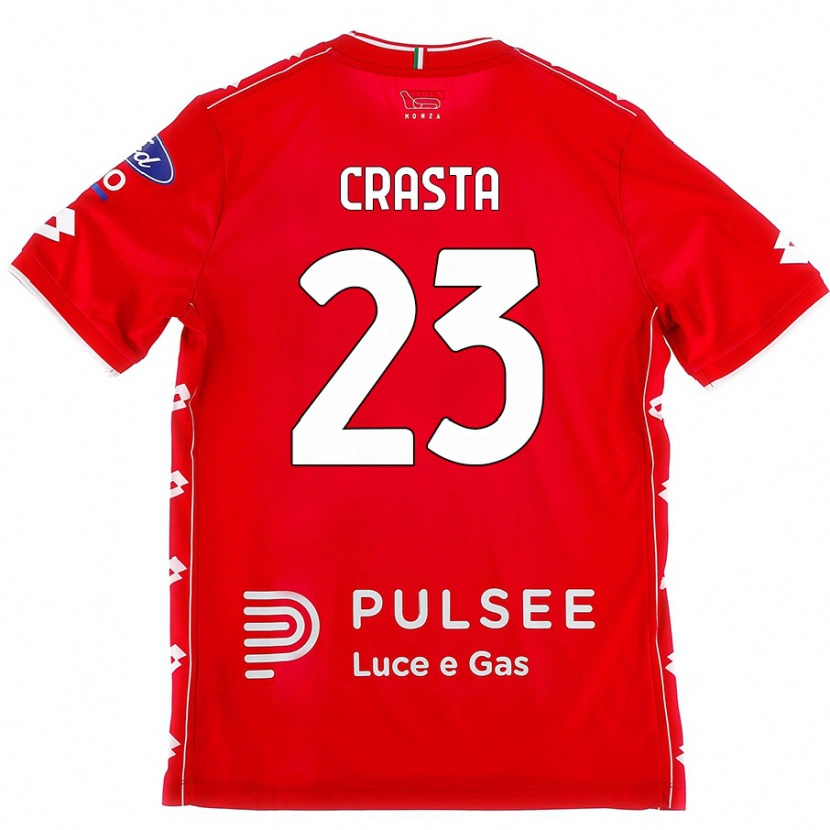 Danxen Kinder Mario Crasta #23 Rot Weiß Heimtrikot Trikot 2024/25 T-Shirt Schweiz