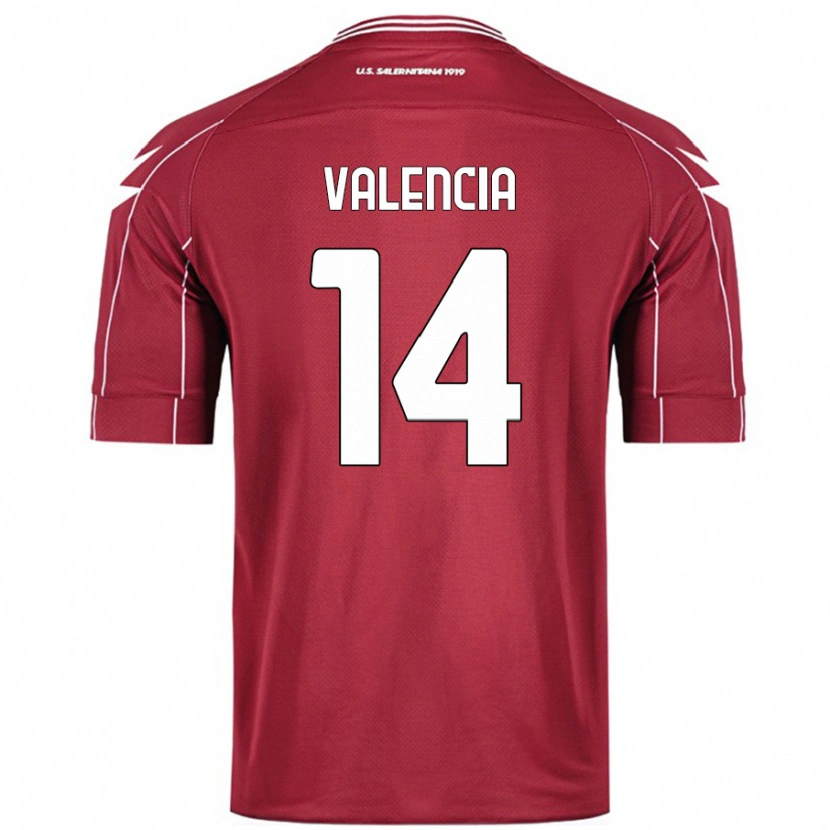 Danxen Kinder Diego Valencia #14 Burgundrot Heimtrikot Trikot 2024/25 T-Shirt Schweiz