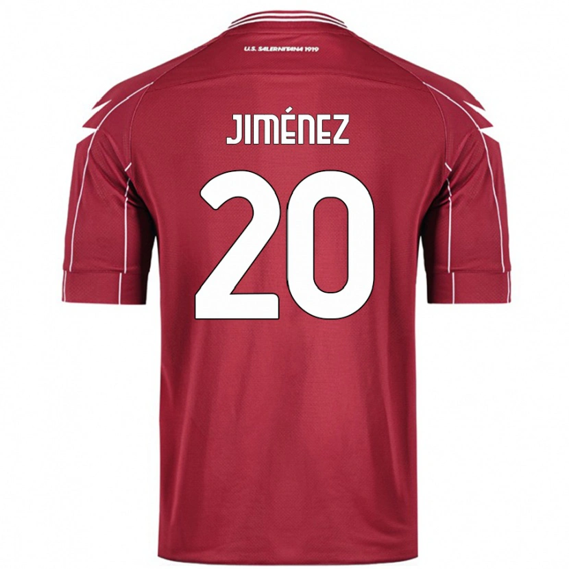 Danxen Kinder Kaleb Jiménez #20 Burgundrot Heimtrikot Trikot 2024/25 T-Shirt Schweiz