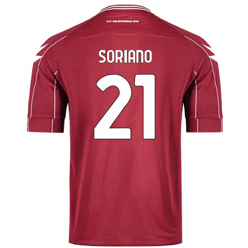 Danxen Kinder Roberto Soriano #21 Burgundrot Heimtrikot Trikot 2024/25 T-Shirt Schweiz