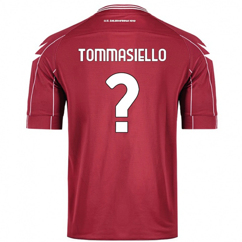 Danxen Kinder Francesco Tommasiello #0 Burgundrot Heimtrikot Trikot 2024/25 T-Shirt Schweiz