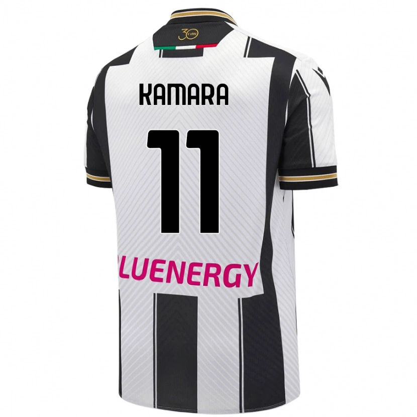 Danxen Kinder Hassane Kamara #11 Weiß Schwarz Heimtrikot Trikot 2024/25 T-Shirt Schweiz