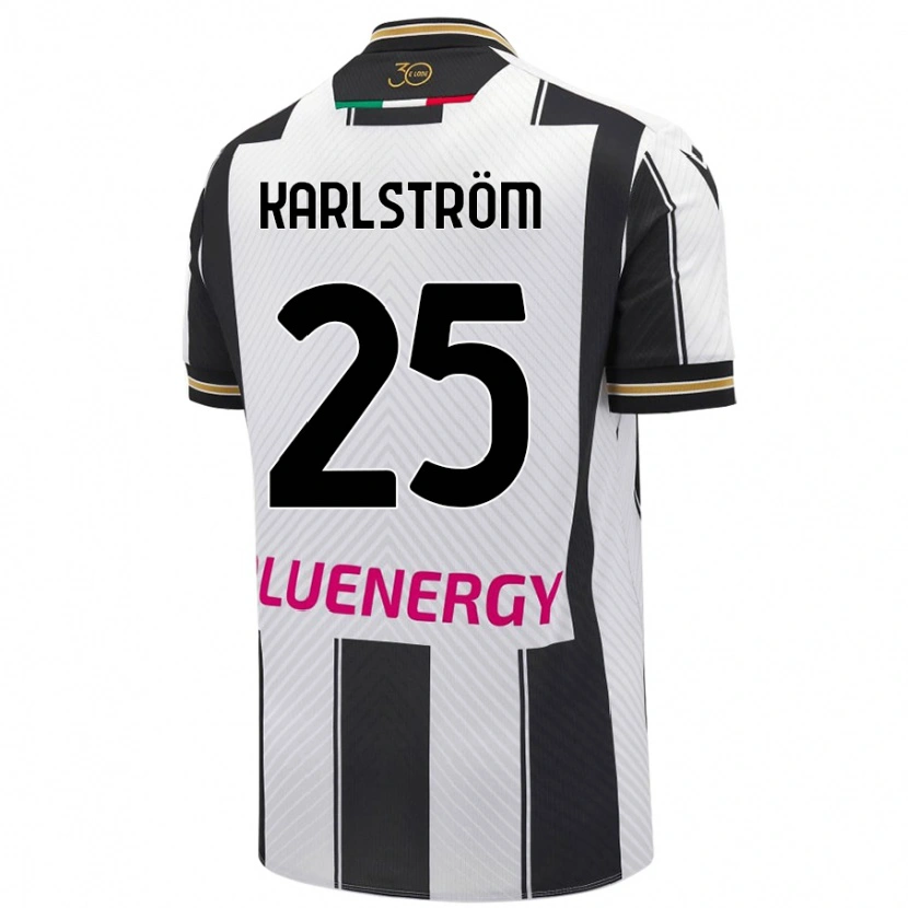 Danxen Kinder Jesper Karlström #25 Weiß Schwarz Heimtrikot Trikot 2024/25 T-Shirt Schweiz