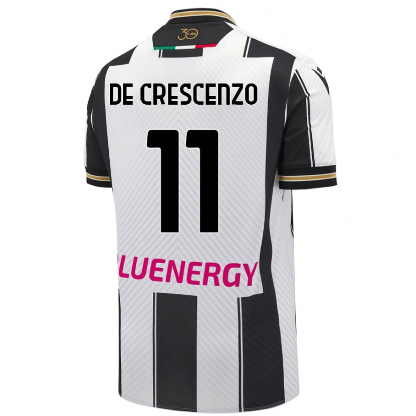 Danxen Kinder Marco De Crescenzo #11 Weiß Schwarz Heimtrikot Trikot 2024/25 T-Shirt Schweiz