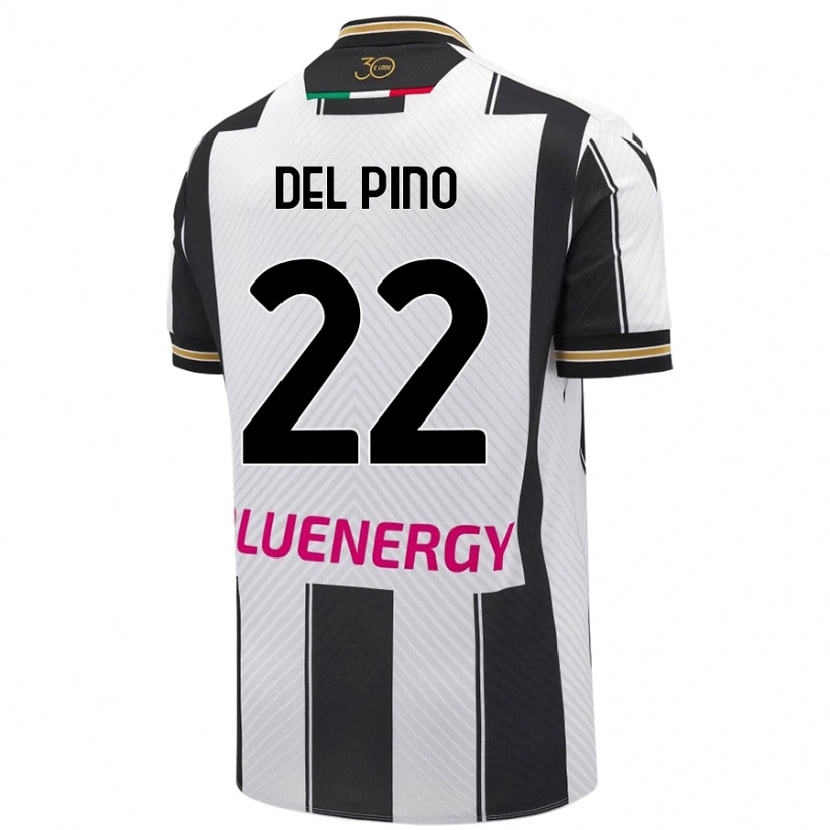 Danxen Kinder Lorenzo Del Pino #22 Weiß Schwarz Heimtrikot Trikot 2024/25 T-Shirt Schweiz