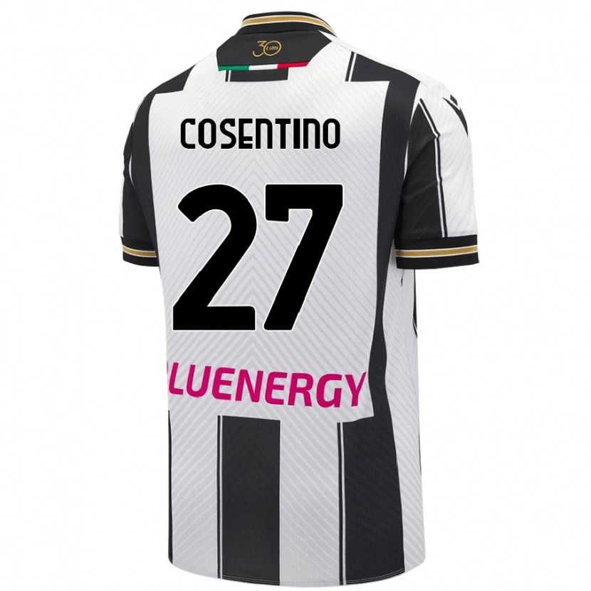 Danxen Kinder Sergio Cosentino #27 Weiß Schwarz Heimtrikot Trikot 2024/25 T-Shirt Schweiz