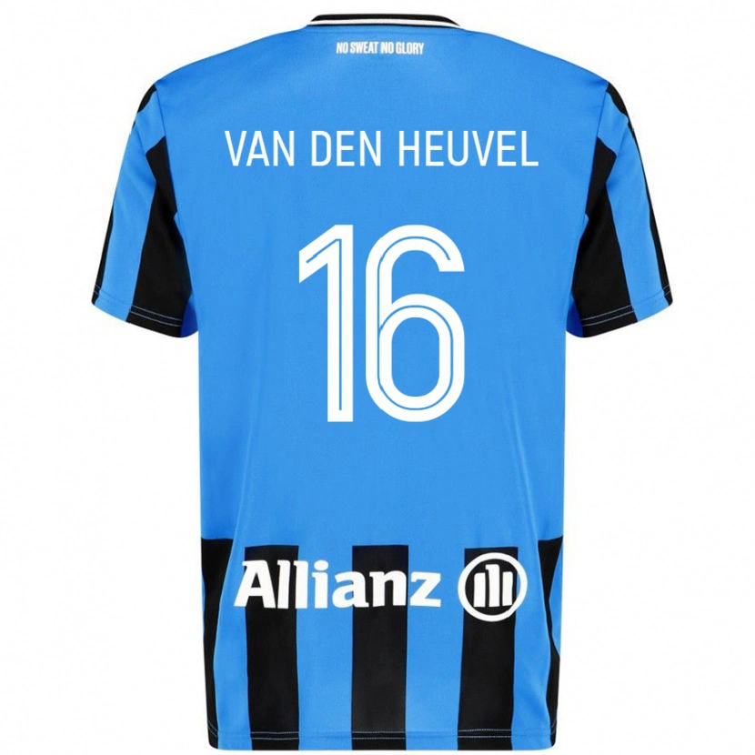 Danxen Kinder Dani Van Den Heuvel #16 Himmelblau Schwarz Heimtrikot Trikot 2024/25 T-Shirt Schweiz