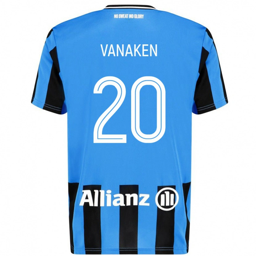 Danxen Kinder Hans Vanaken #20 Himmelblau Schwarz Heimtrikot Trikot 2024/25 T-Shirt Schweiz