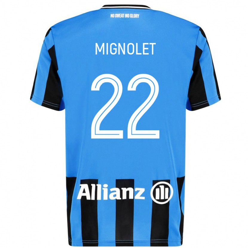 Danxen Kinder Simon Mignolet #22 Himmelblau Schwarz Heimtrikot Trikot 2024/25 T-Shirt Schweiz