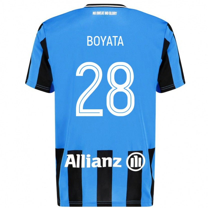 Danxen Kinder Dedryck Boyata #28 Himmelblau Schwarz Heimtrikot Trikot 2024/25 T-Shirt Schweiz