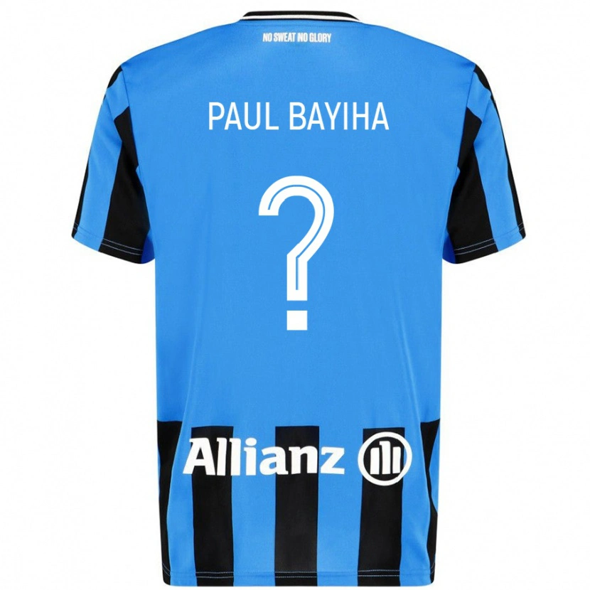 Danxen Kinder Jean Paul Bayiha #0 Himmelblau Schwarz Heimtrikot Trikot 2024/25 T-Shirt Schweiz