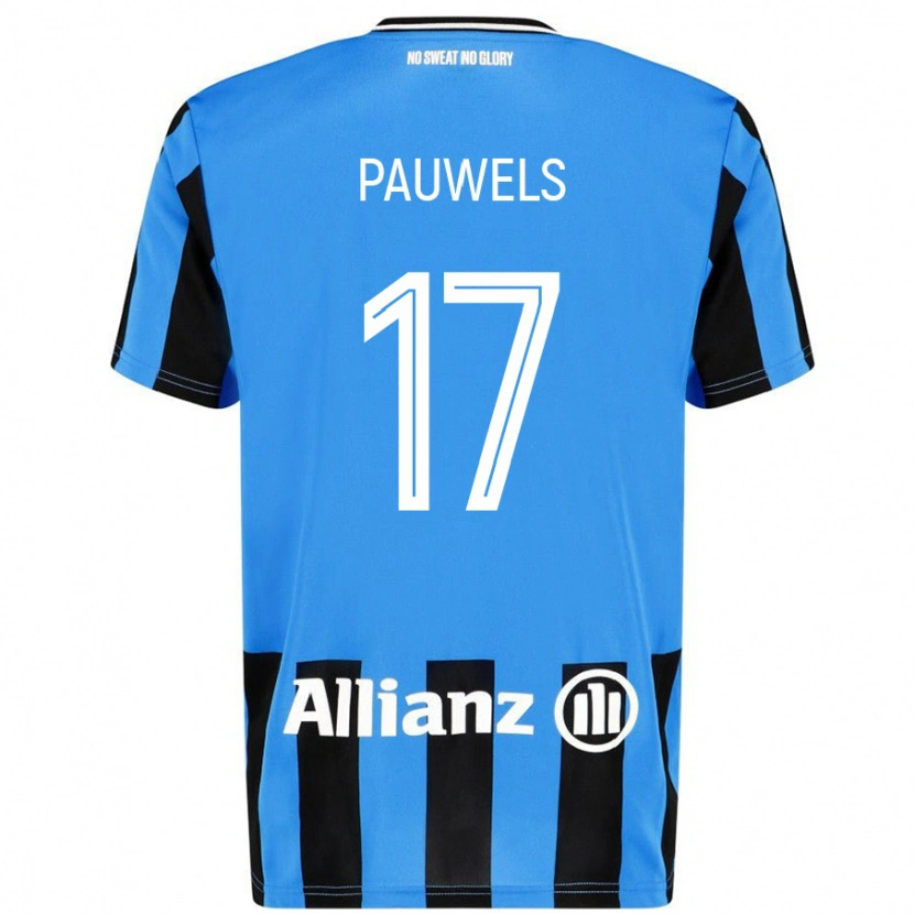 Danxen Kinder Fleur Pauwels #17 Himmelblau Schwarz Heimtrikot Trikot 2024/25 T-Shirt Schweiz