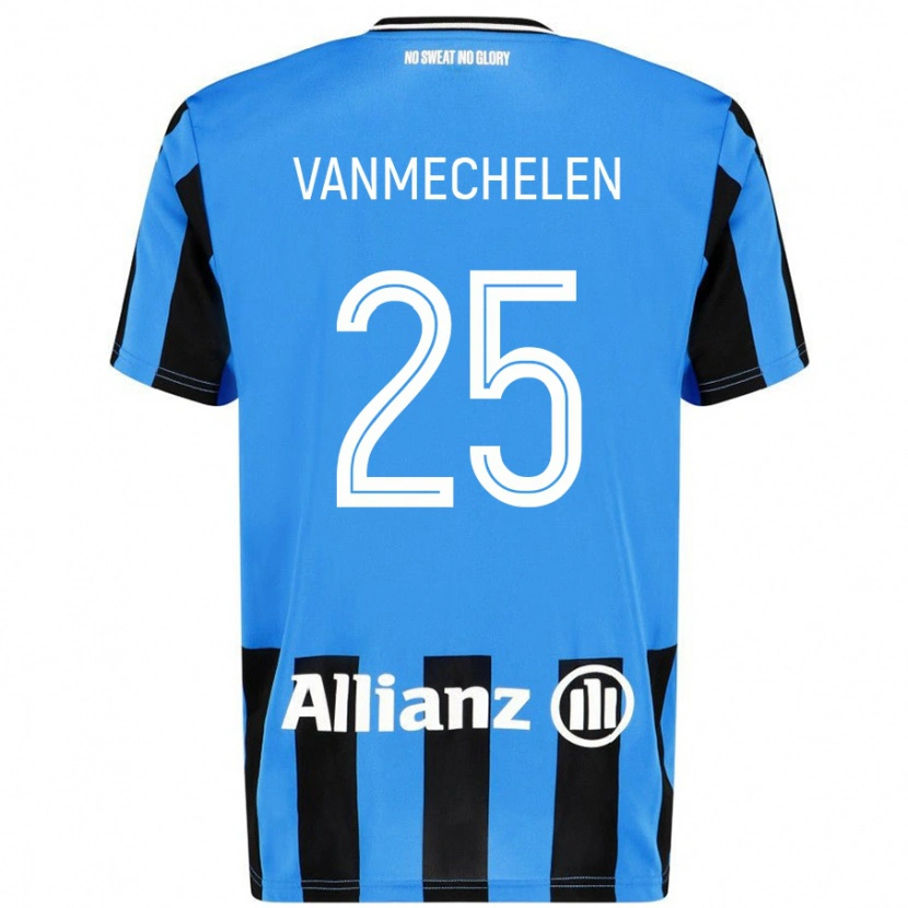 Danxen Kinder Davinia Vanmechelen #25 Himmelblau Schwarz Heimtrikot Trikot 2024/25 T-Shirt Schweiz