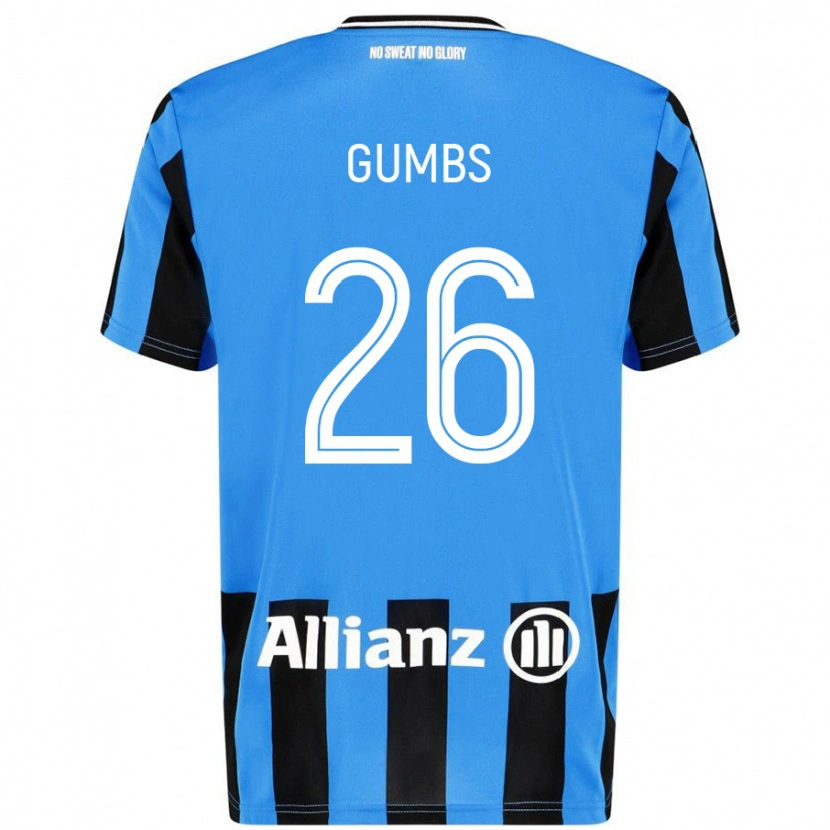 Danxen Kinder Aisse Gumbs #26 Himmelblau Schwarz Heimtrikot Trikot 2024/25 T-Shirt Schweiz