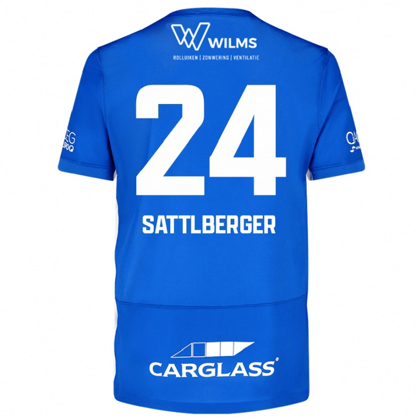 Danxen Kinder Nikolas Sattlberger #24 Blau Heimtrikot Trikot 2024/25 T-Shirt Schweiz