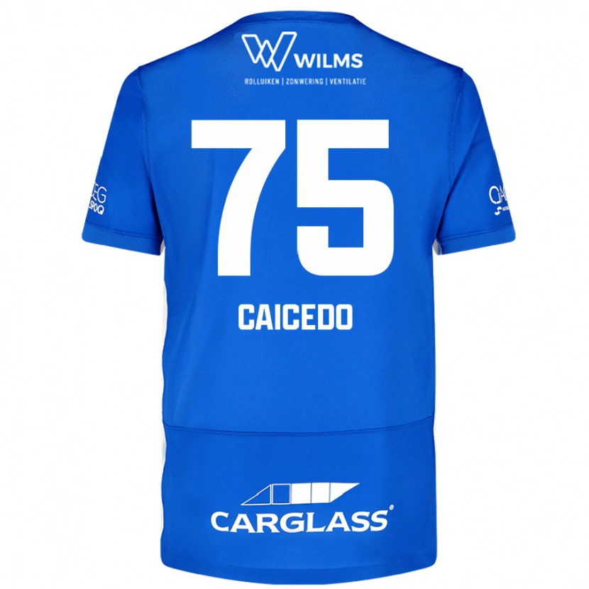 Danxen Kinder Alfred Caicedo #75 Blau Heimtrikot Trikot 2024/25 T-Shirt Schweiz