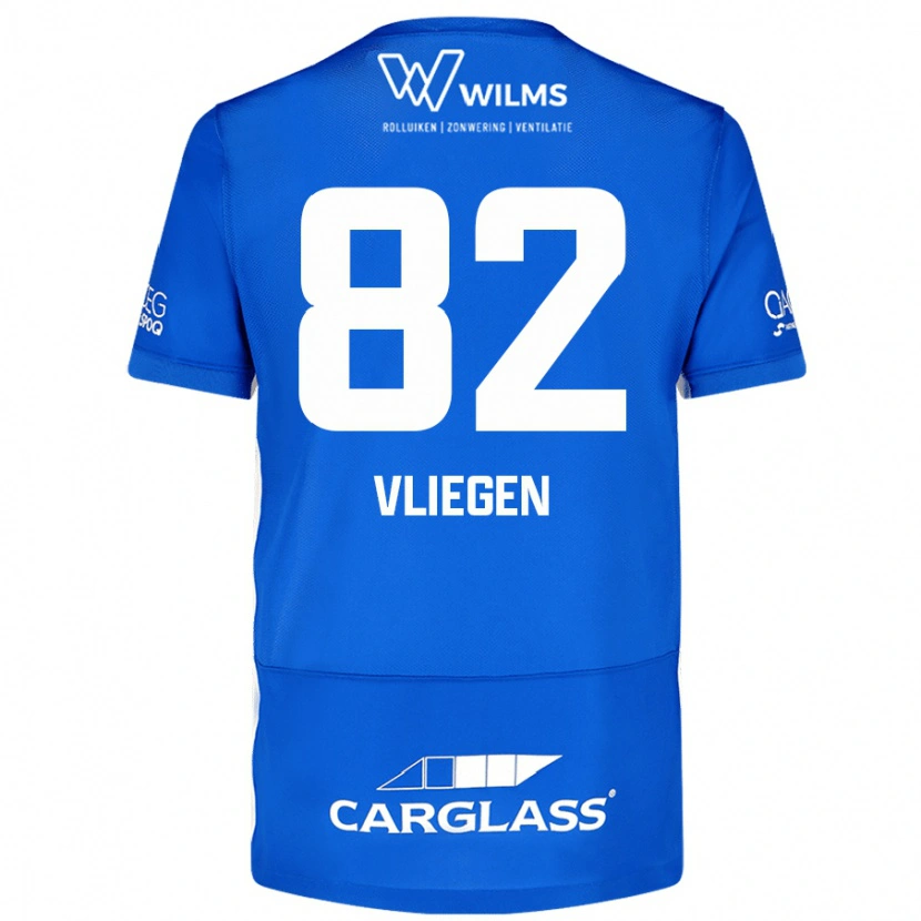 Danxen Kinder Olivier Vliegen #82 Blau Heimtrikot Trikot 2024/25 T-Shirt Schweiz