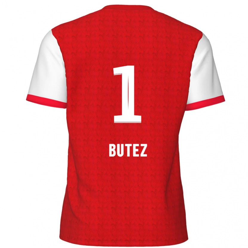 Danxen Kinder Jean Butez #1 Rot Weiß Heimtrikot Trikot 2024/25 T-Shirt Schweiz