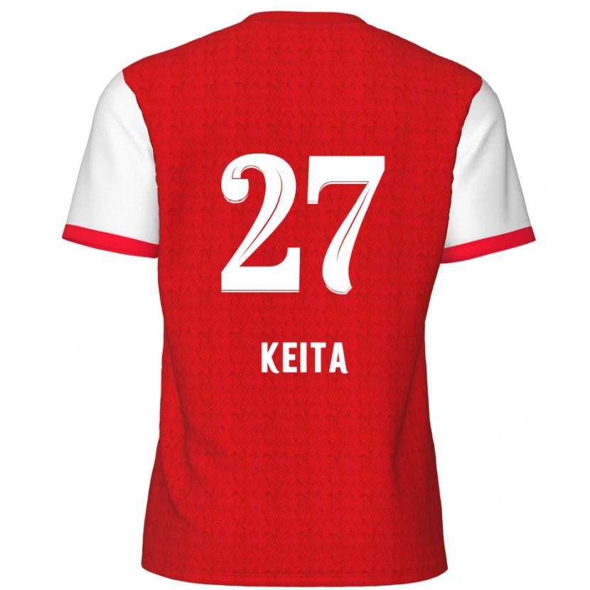 Danxen Kinder Mandela Keita #27 Rot Weiß Heimtrikot Trikot 2024/25 T-Shirt Schweiz