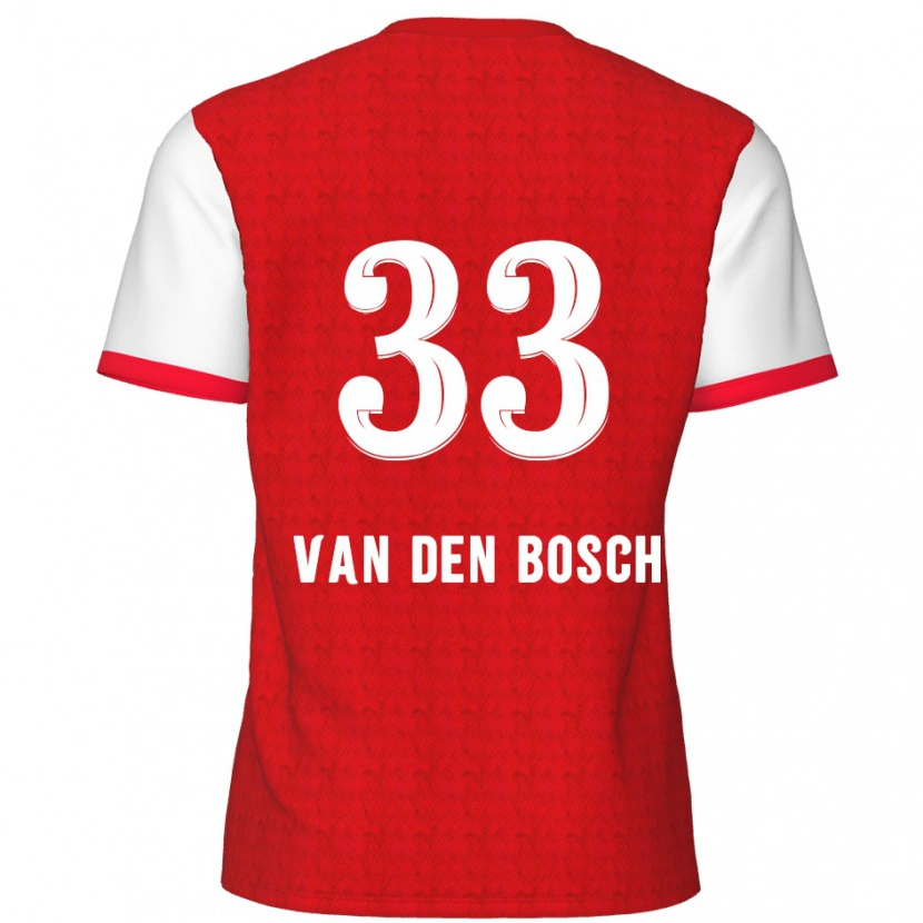 Danxen Kinder Zeno Van Den Bosch #33 Rot Weiß Heimtrikot Trikot 2024/25 T-Shirt Schweiz