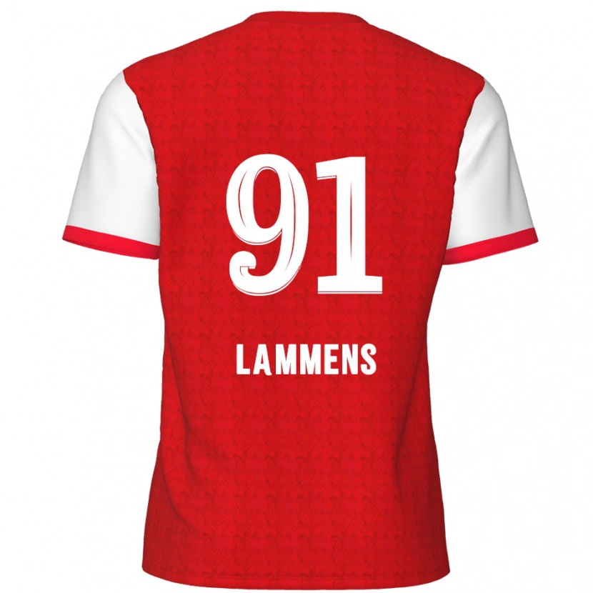 Danxen Kinder Senne Lammens #91 Rot Weiß Heimtrikot Trikot 2024/25 T-Shirt Schweiz