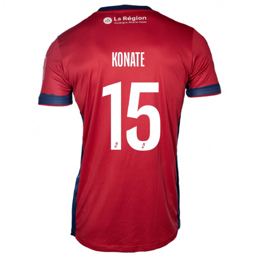 Danxen Kinder Cheick Oumar Konaté #15 Hellburgunderrot Heimtrikot Trikot 2024/25 T-Shirt Schweiz