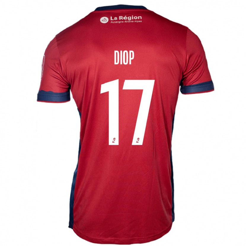 Danxen Kinder Ousmane Diop #17 Hellburgunderrot Heimtrikot Trikot 2024/25 T-Shirt Schweiz