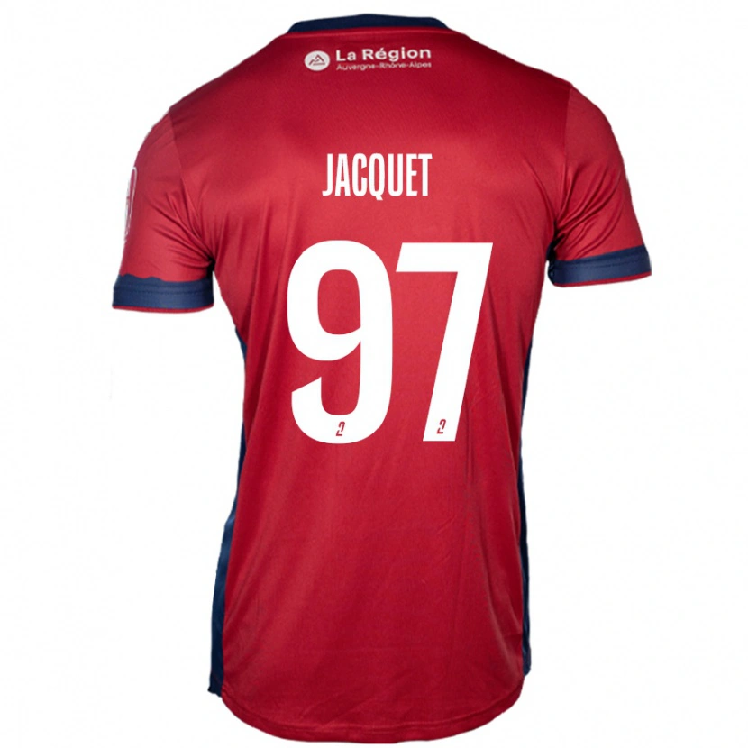 Danxen Kinder Jérémy Jacquet #97 Hellburgunderrot Heimtrikot Trikot 2024/25 T-Shirt Schweiz