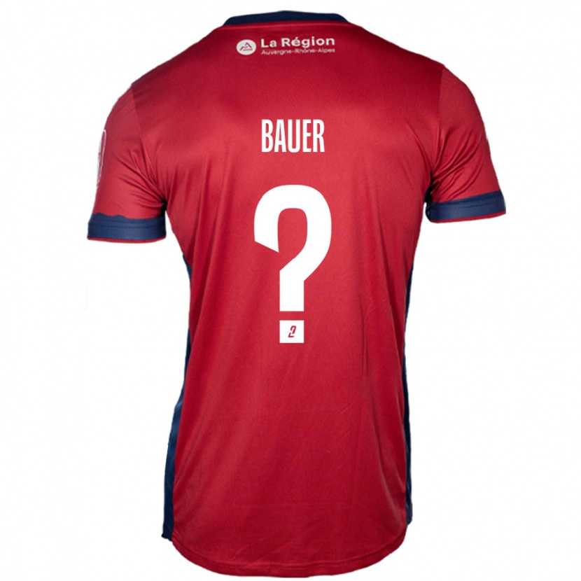 Danxen Kinder Hugo Bauer #0 Hellburgunderrot Heimtrikot Trikot 2024/25 T-Shirt Schweiz