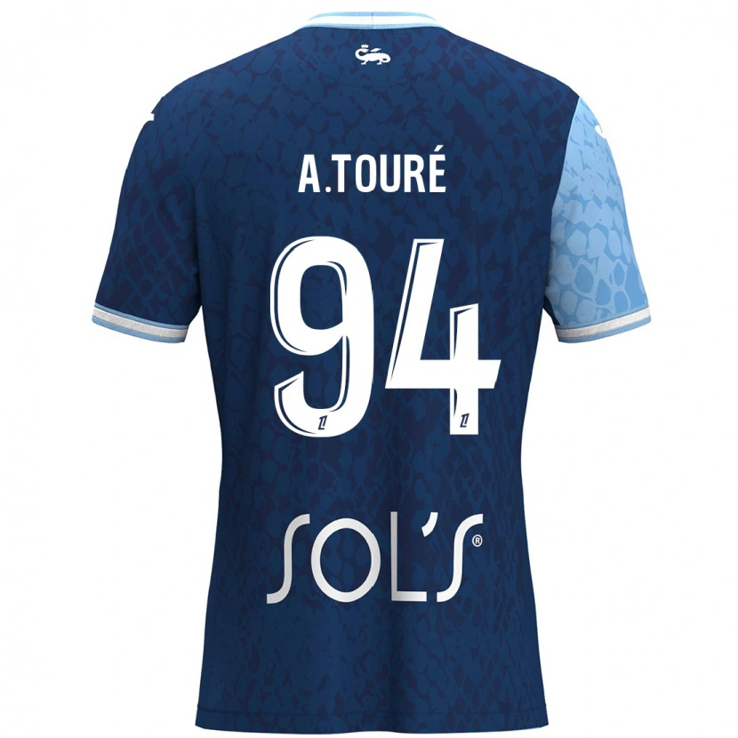 Danxen Kinder Abdoulaye Touré #94 Himmelblau Dunkelblau Heimtrikot Trikot 2024/25 T-Shirt Schweiz