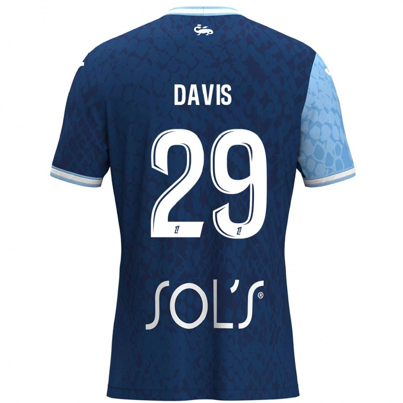 Danxen Kinder Deja Davis #29 Himmelblau Dunkelblau Heimtrikot Trikot 2024/25 T-Shirt Schweiz