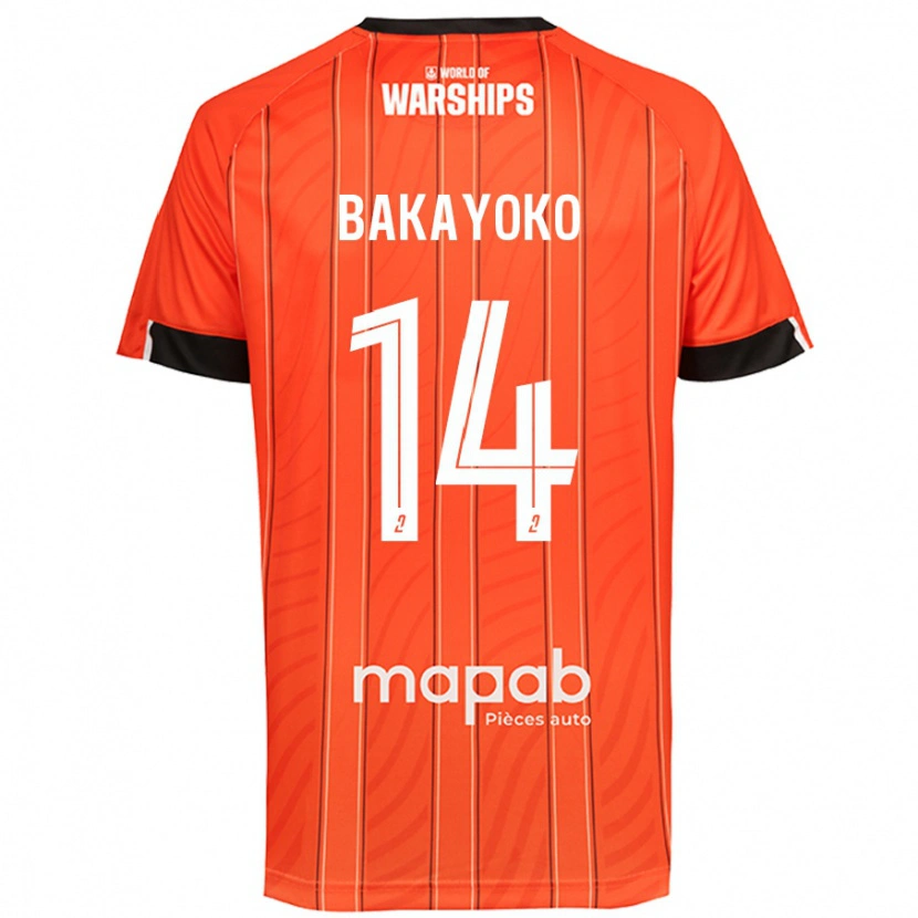 Danxen Kinder Tiemoué Bakayoko #14 Orange Heimtrikot Trikot 2024/25 T-Shirt Schweiz