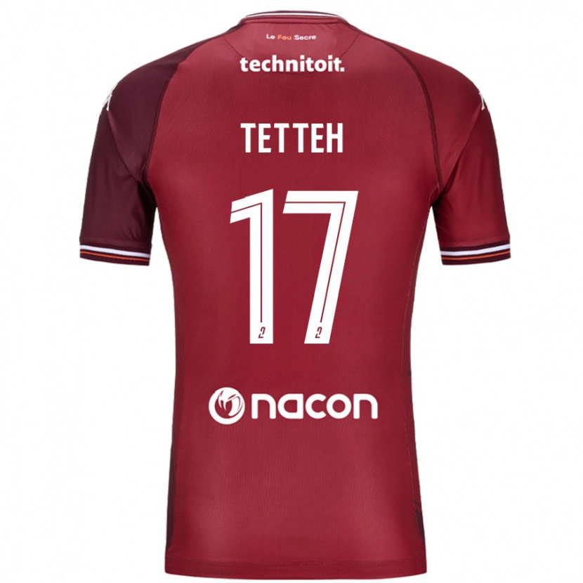 Danxen Kinder Benjamin Tetteh #17 Rot Granata Heimtrikot Trikot 2024/25 T-Shirt Schweiz