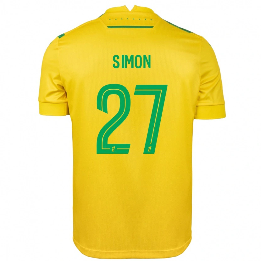 Danxen Kinder Moses Simon #27 Gelb Grün Heimtrikot Trikot 2024/25 T-Shirt Schweiz