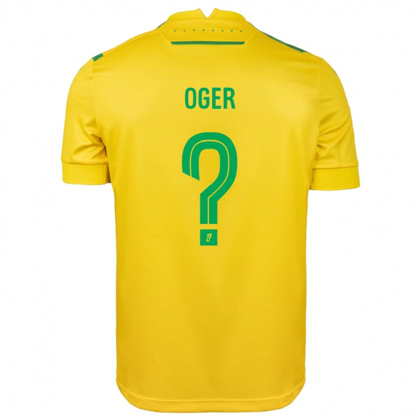 Danxen Kinder Mathis Oger #0 Gelb Grün Heimtrikot Trikot 2024/25 T-Shirt Schweiz