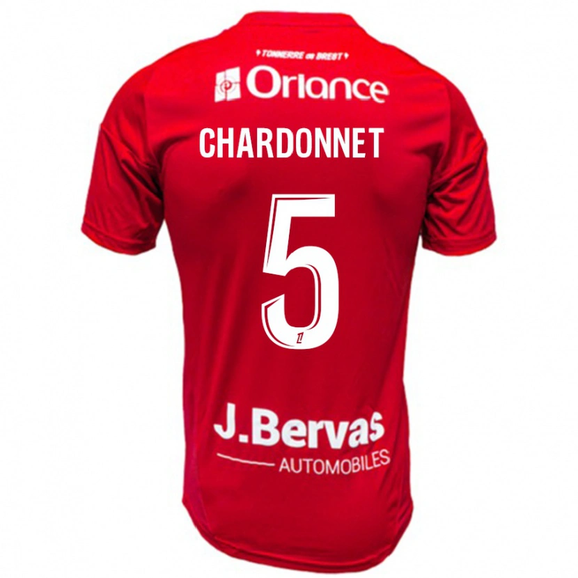 Danxen Kinder Brendan Chardonnet #5 Rot Weiß Heimtrikot Trikot 2024/25 T-Shirt Schweiz