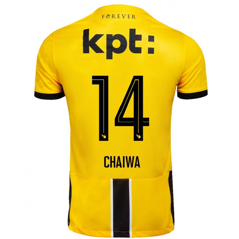 Danxen Kinder Miguel Chaiwa #14 Gelb Schwarz Heimtrikot Trikot 2024/25 T-Shirt Schweiz