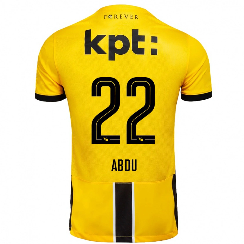 Danxen Kinder Abdu Conté #22 Gelb Schwarz Heimtrikot Trikot 2024/25 T-Shirt Schweiz