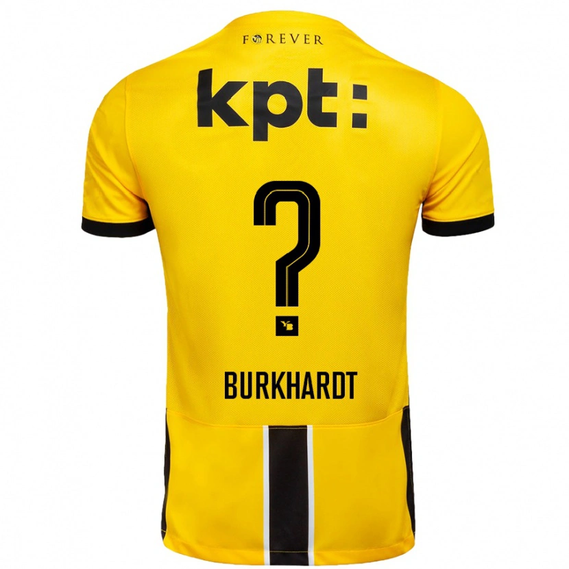 Danxen Kinder Alessio Burkhardt #0 Gelb Schwarz Heimtrikot Trikot 2024/25 T-Shirt Schweiz