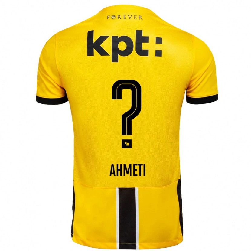 Danxen Kinder Donart Ahmeti #0 Gelb Schwarz Heimtrikot Trikot 2024/25 T-Shirt Schweiz