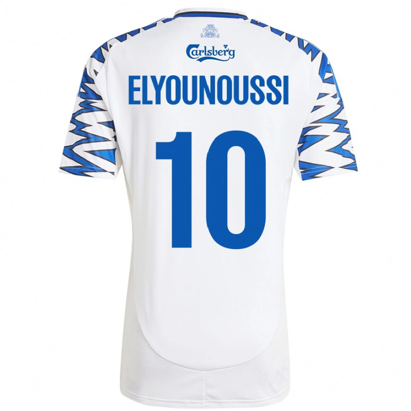 Danxen Kinder Mohamed Elyounoussi #10 Weiß Himmelblau Heimtrikot Trikot 2024/25 T-Shirt Schweiz