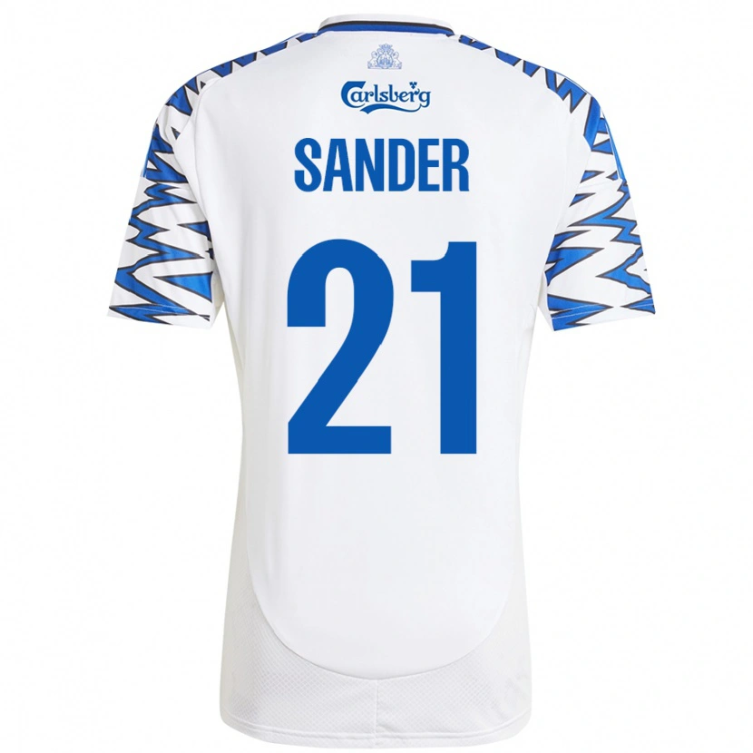 Danxen Kinder Theo Sander #21 Weiß Himmelblau Heimtrikot Trikot 2024/25 T-Shirt Schweiz