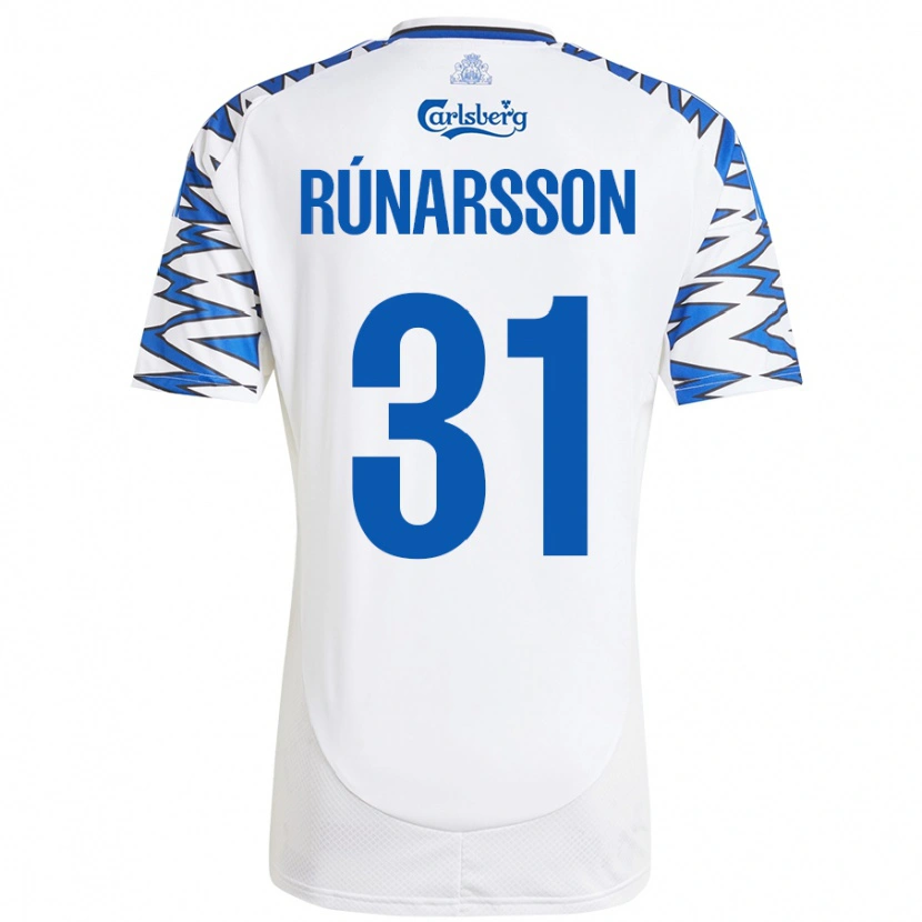 Danxen Kinder Rúnar Alex Rúnarsson #31 Weiß Himmelblau Heimtrikot Trikot 2024/25 T-Shirt Schweiz