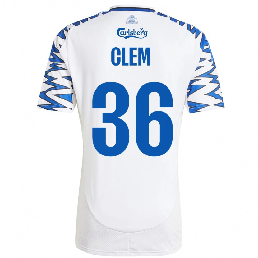 Danxen Kinder William Clem #36 Weiß Himmelblau Heimtrikot Trikot 2024/25 T-Shirt Schweiz