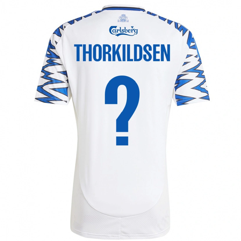 Danxen Kinder Elias Thorkildsen #0 Weiß Himmelblau Heimtrikot Trikot 2024/25 T-Shirt Schweiz