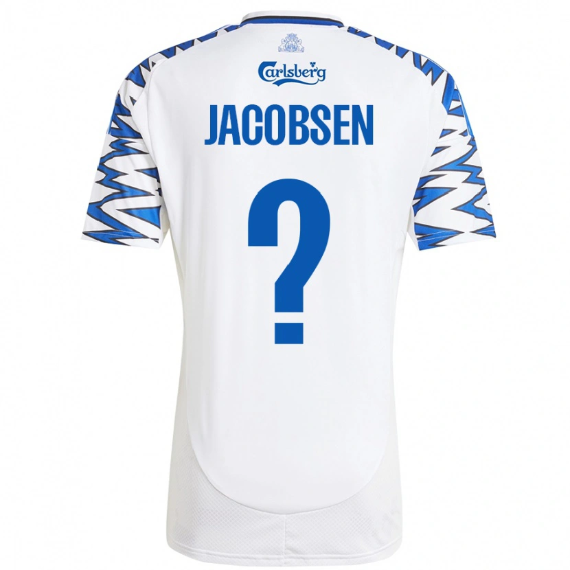 Danxen Kinder Holger Jacobsen #0 Weiß Himmelblau Heimtrikot Trikot 2024/25 T-Shirt Schweiz